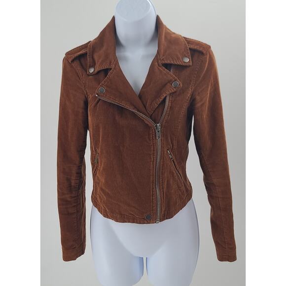 Ten Sixty Sherman ladies moto corduroy retro vibes jacket brown Size xs Hippie - Picture 1 of 10